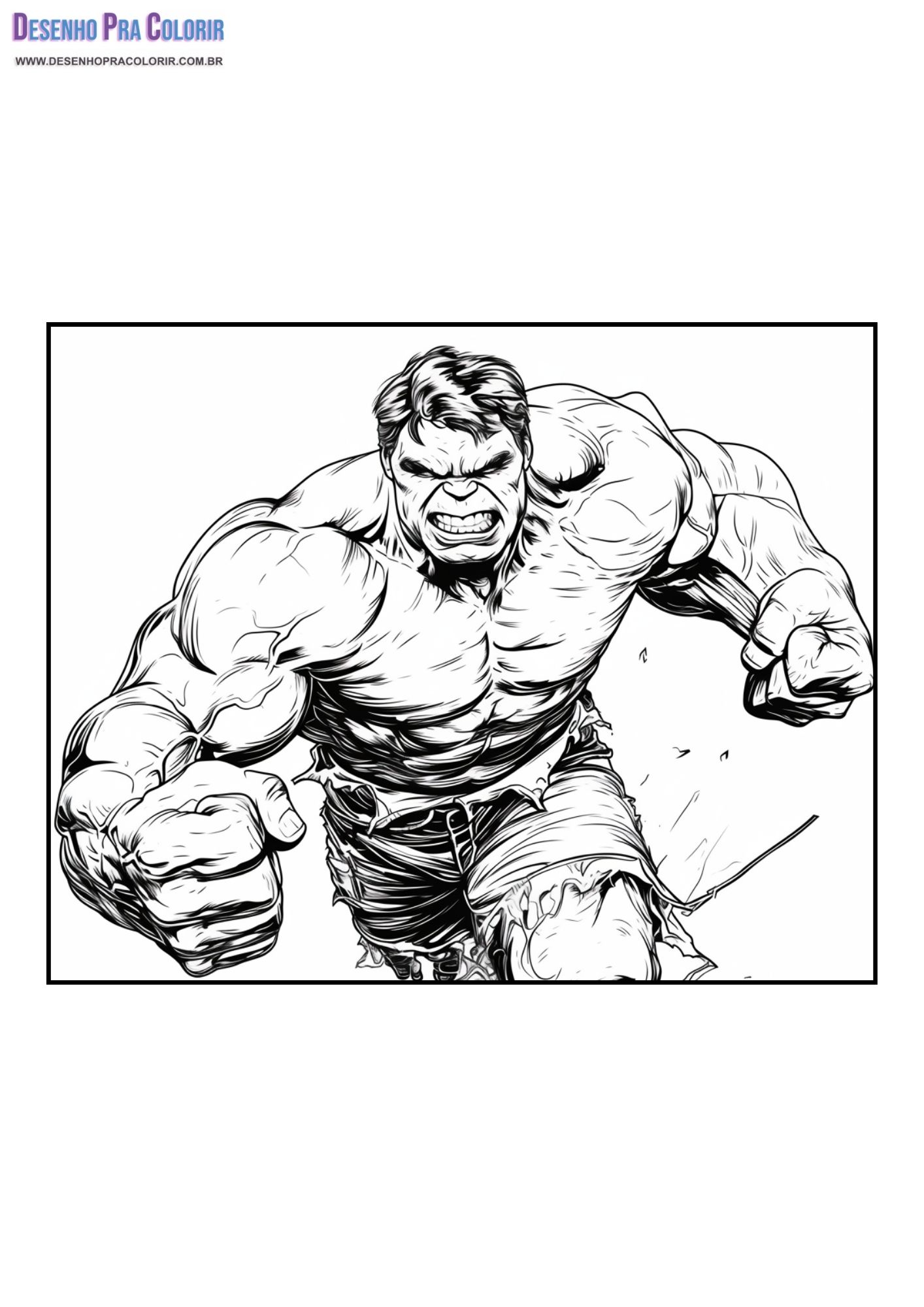 hulk vermelho para colorir