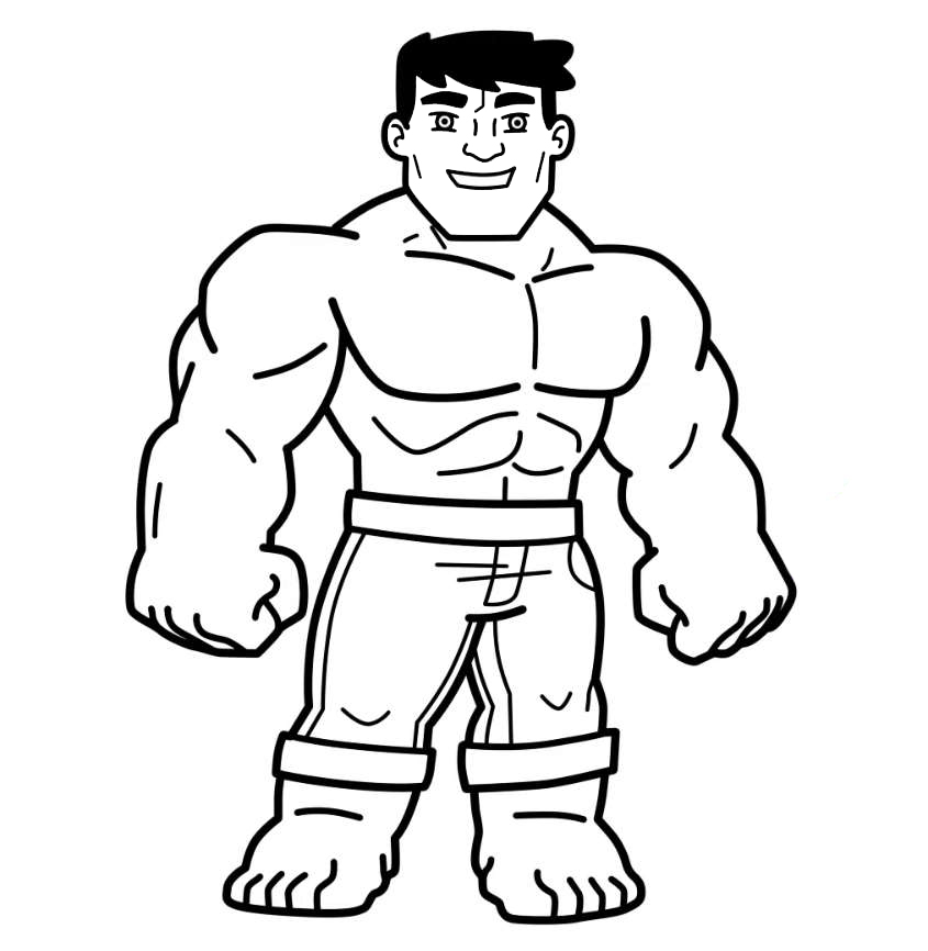 hulk azul para colorir