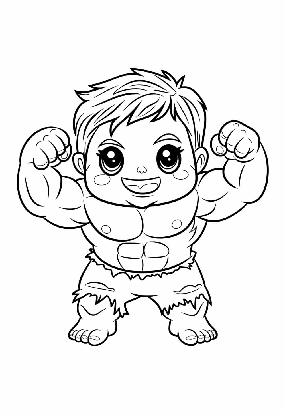hulk baby para colorir