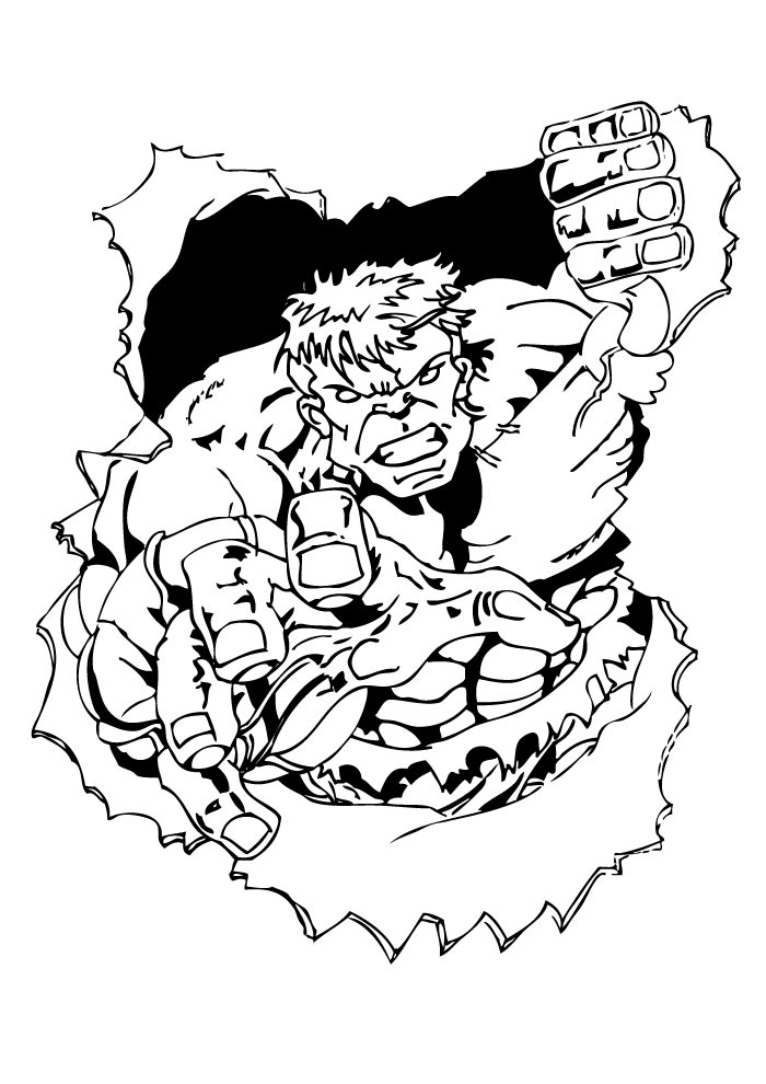 desenho hulk vingadores para colorir