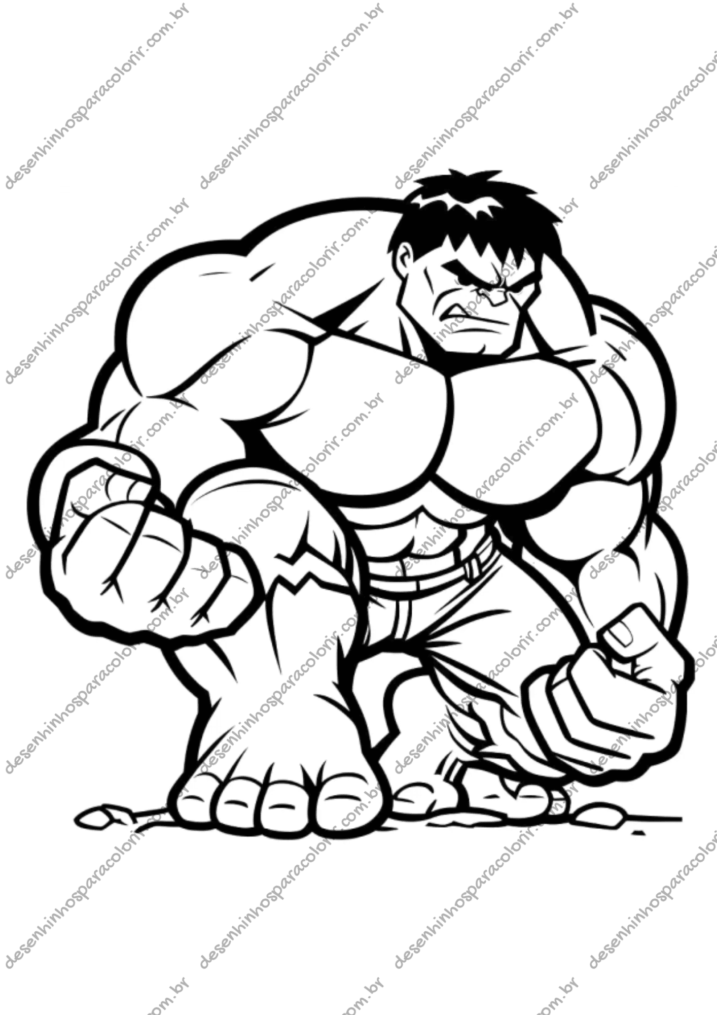desenho hulk vingadores para colorir