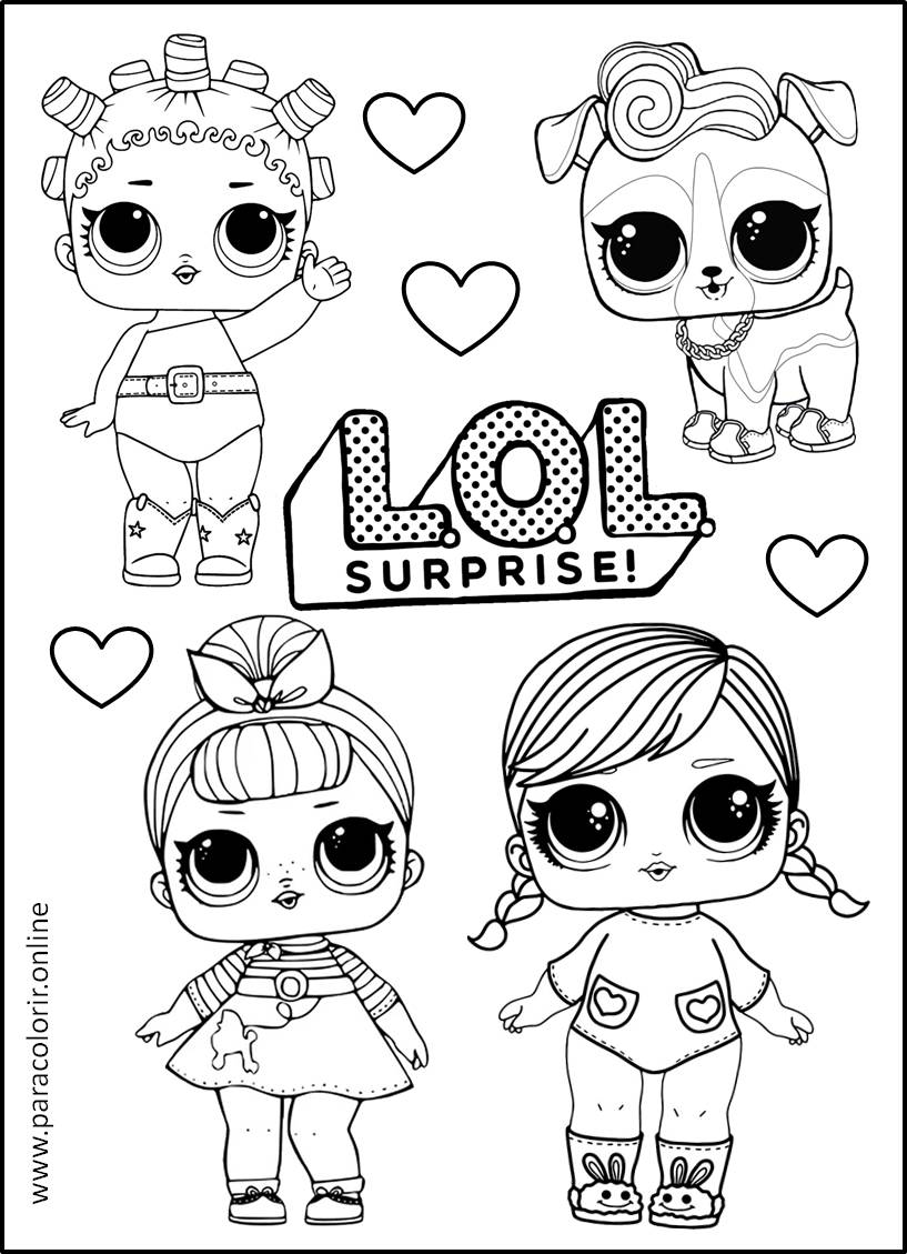 atividades LOL Surprise para pintar