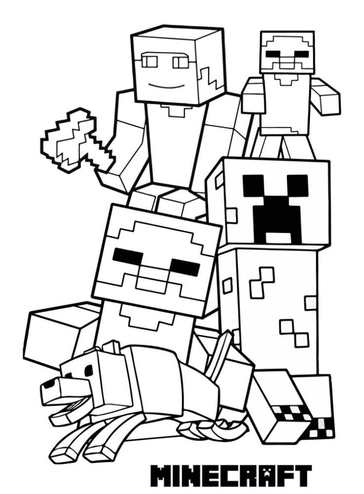 desenho minecraft para pintar