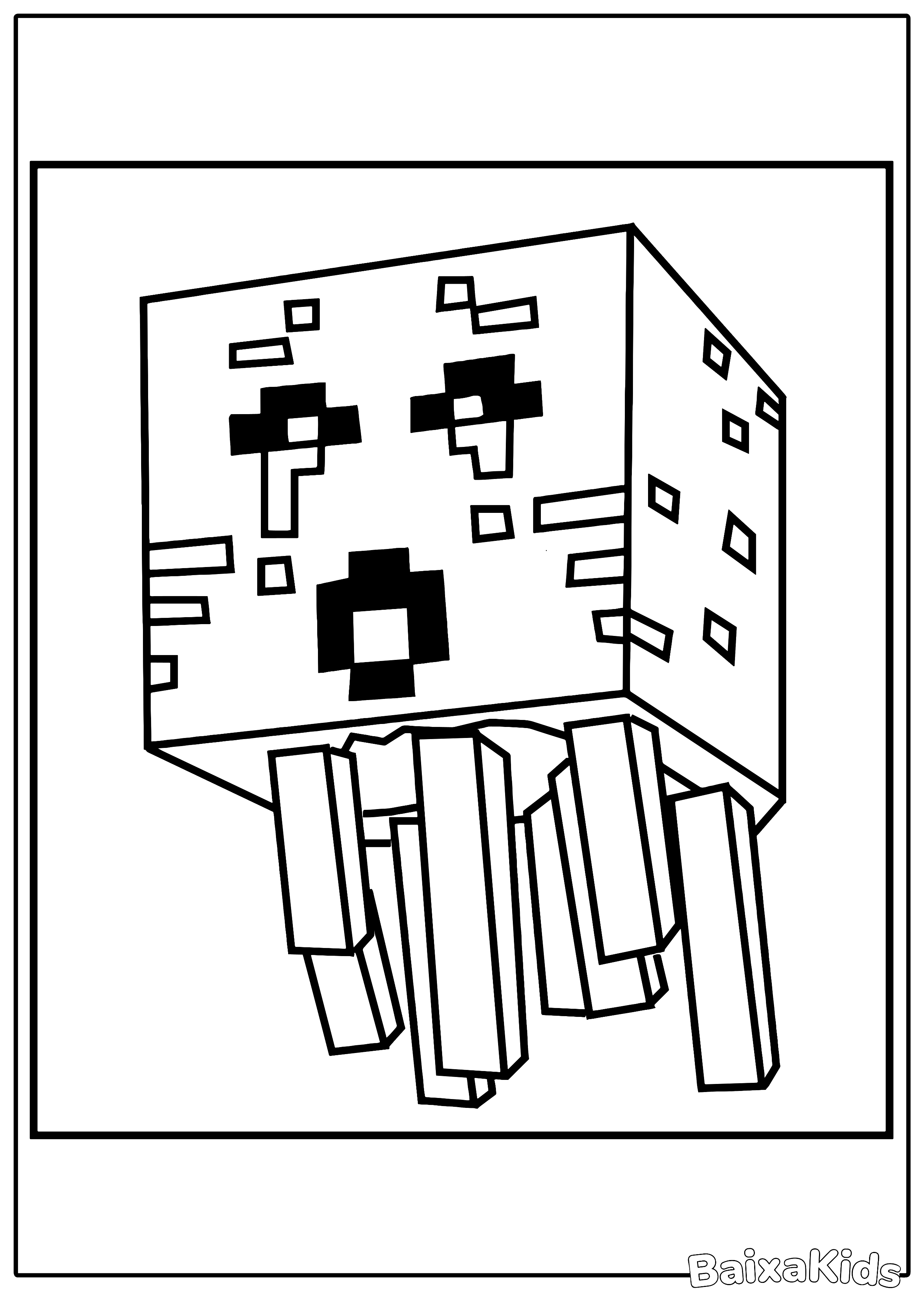 minecraft pixel art para colorir