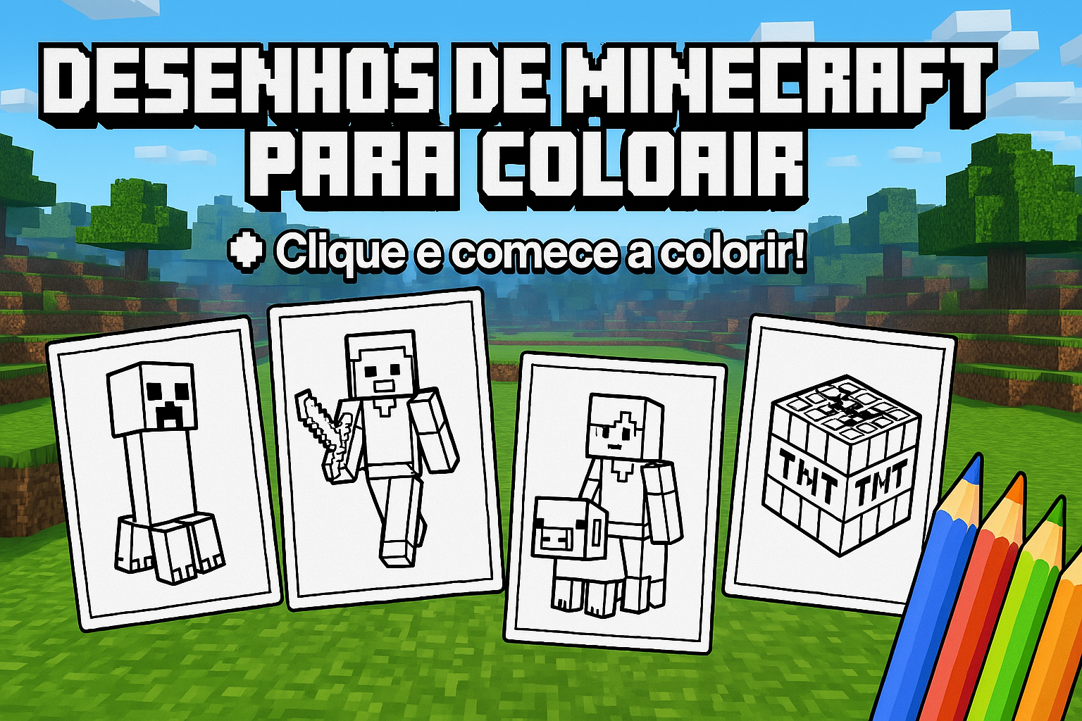 minecraft colorir animais
