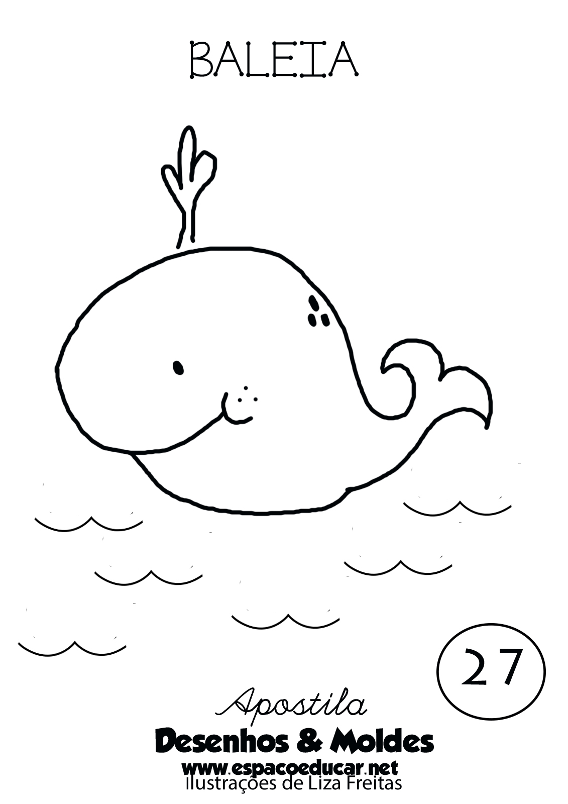desenhos de baleias realistas para colorir