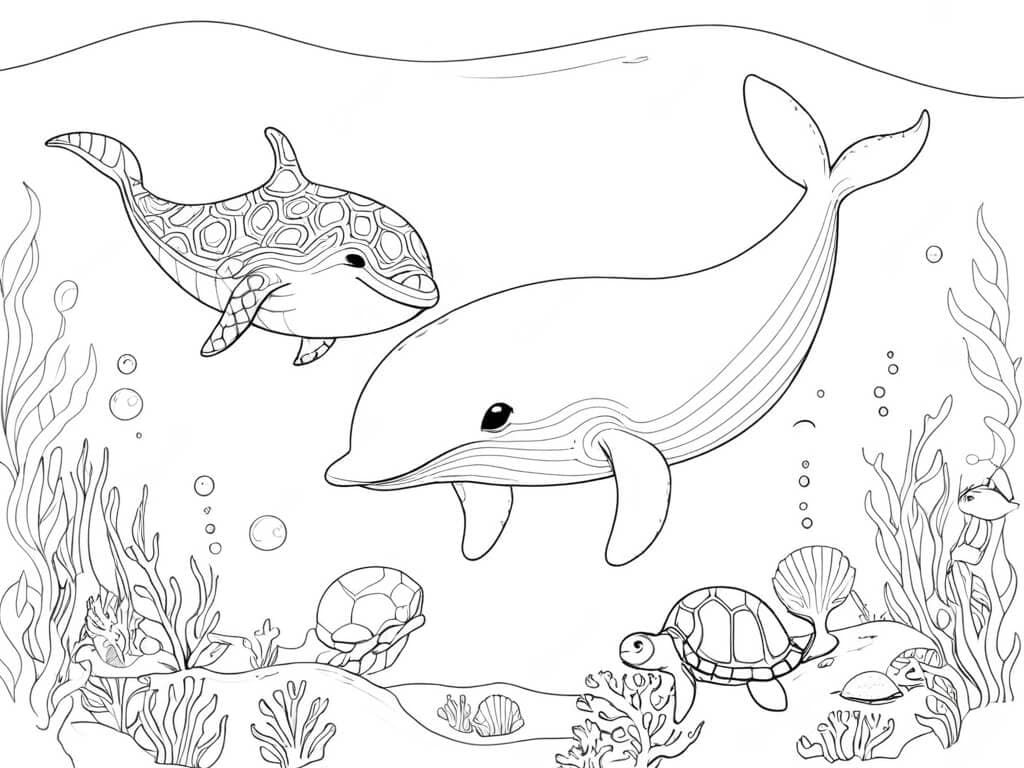 desenho de beluga para colorir