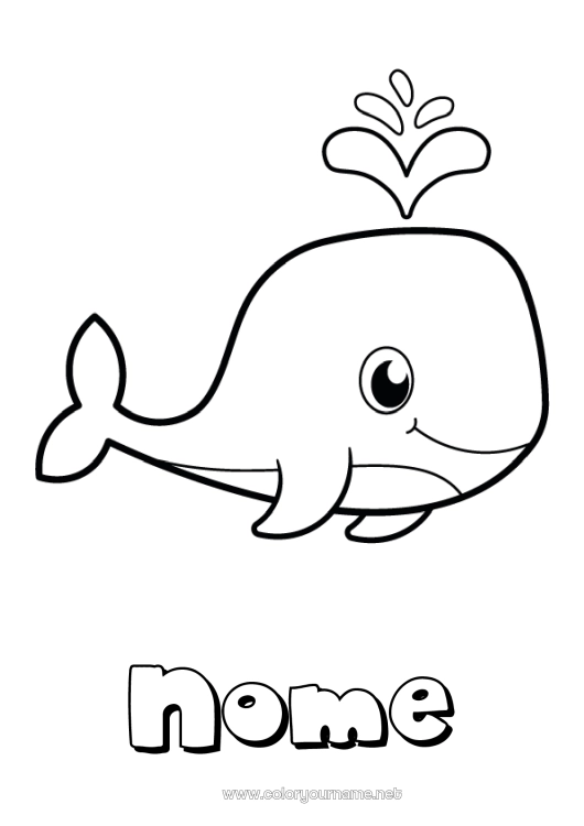 atividade de colorir animais marinhos
