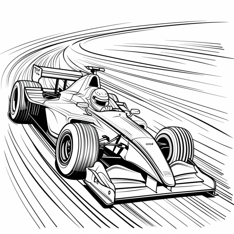 desenhos de carros em movimento para colorir