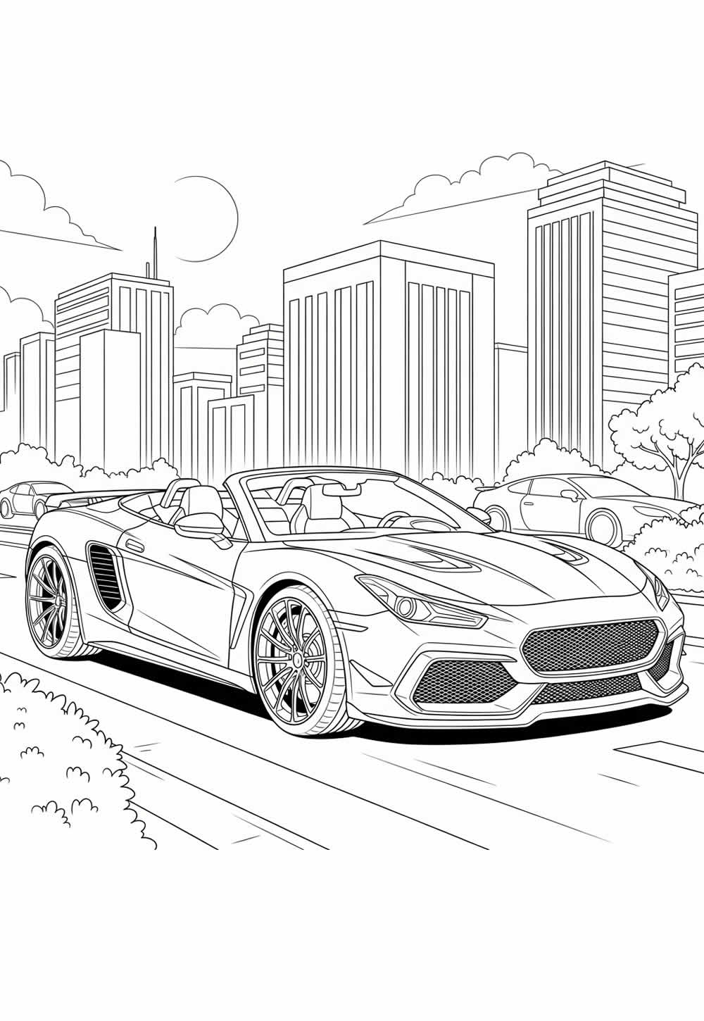 desenhos de carros em família para colorir