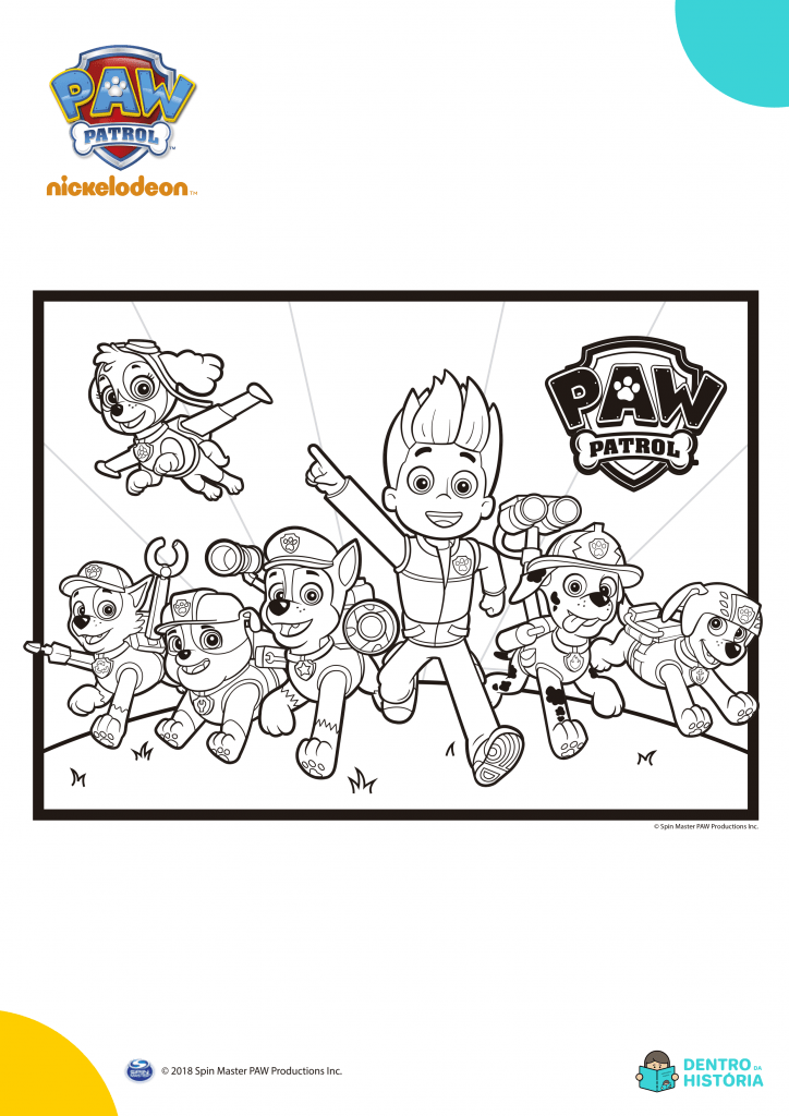 desenho para colorir da patrulha canina