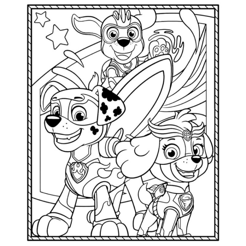 desenho patrulha canina vs PJ Masks para colorir