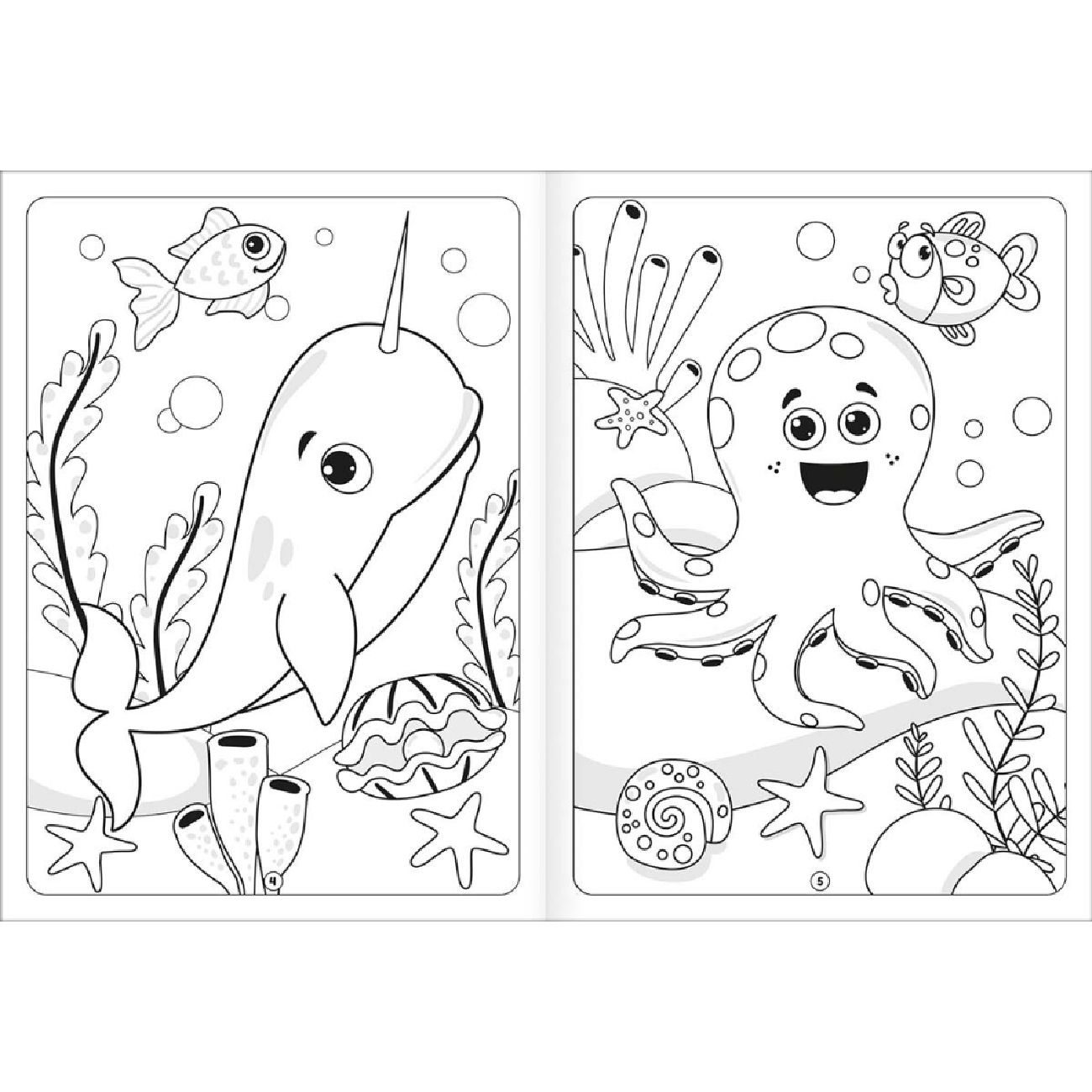 desenho fundo do mar para colorir para adultos