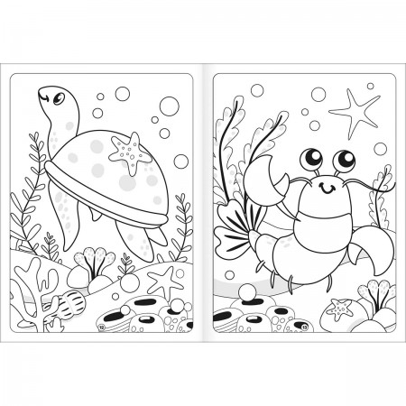 desenho fundo do mar para colorir com anemonas