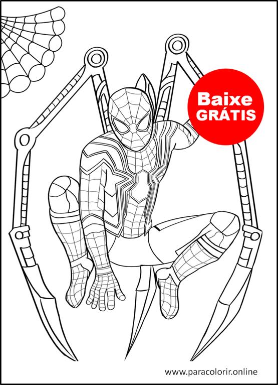 desenho homem aranha 3 para imprimir