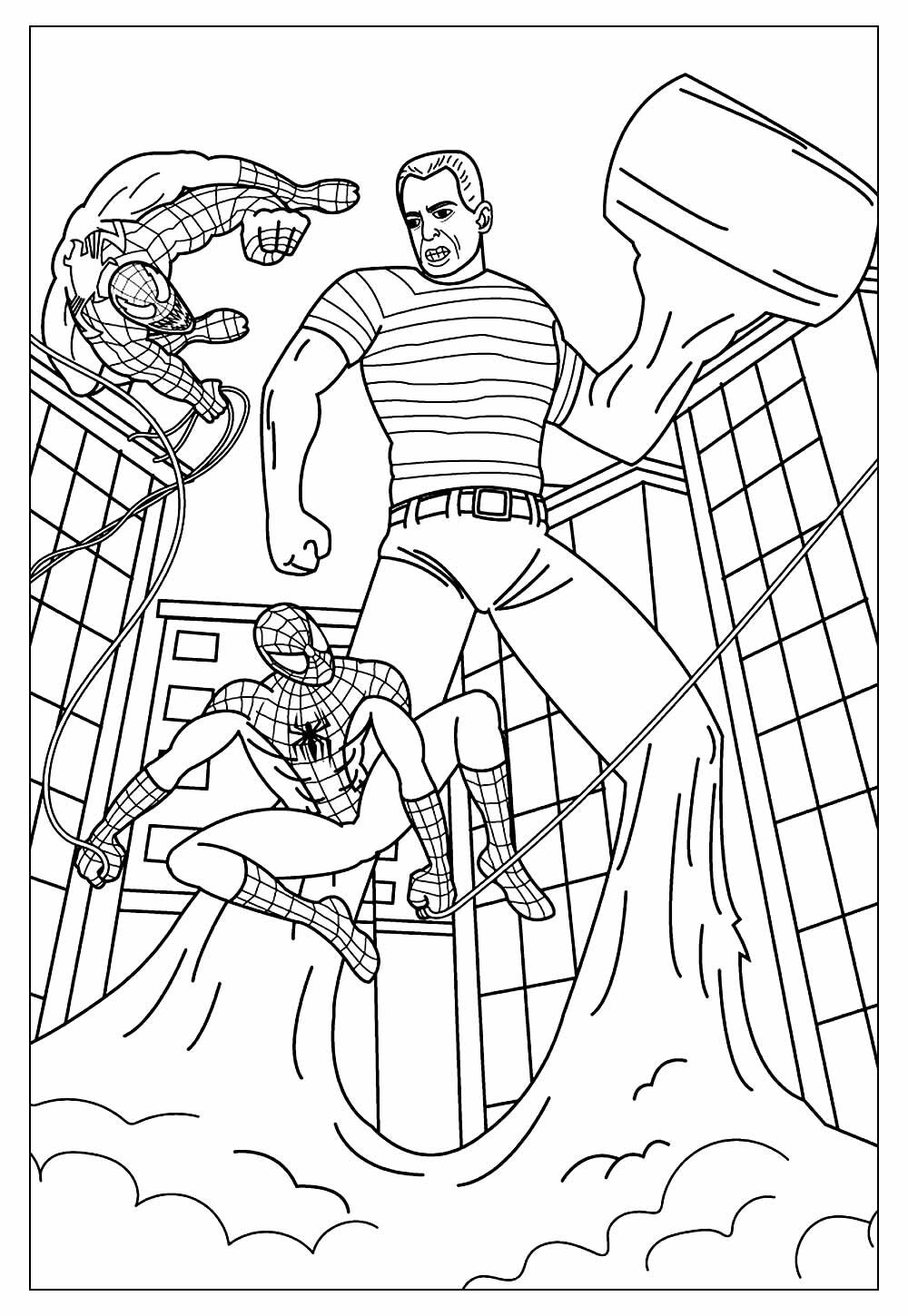 homem aranha 3 personagens para colorir