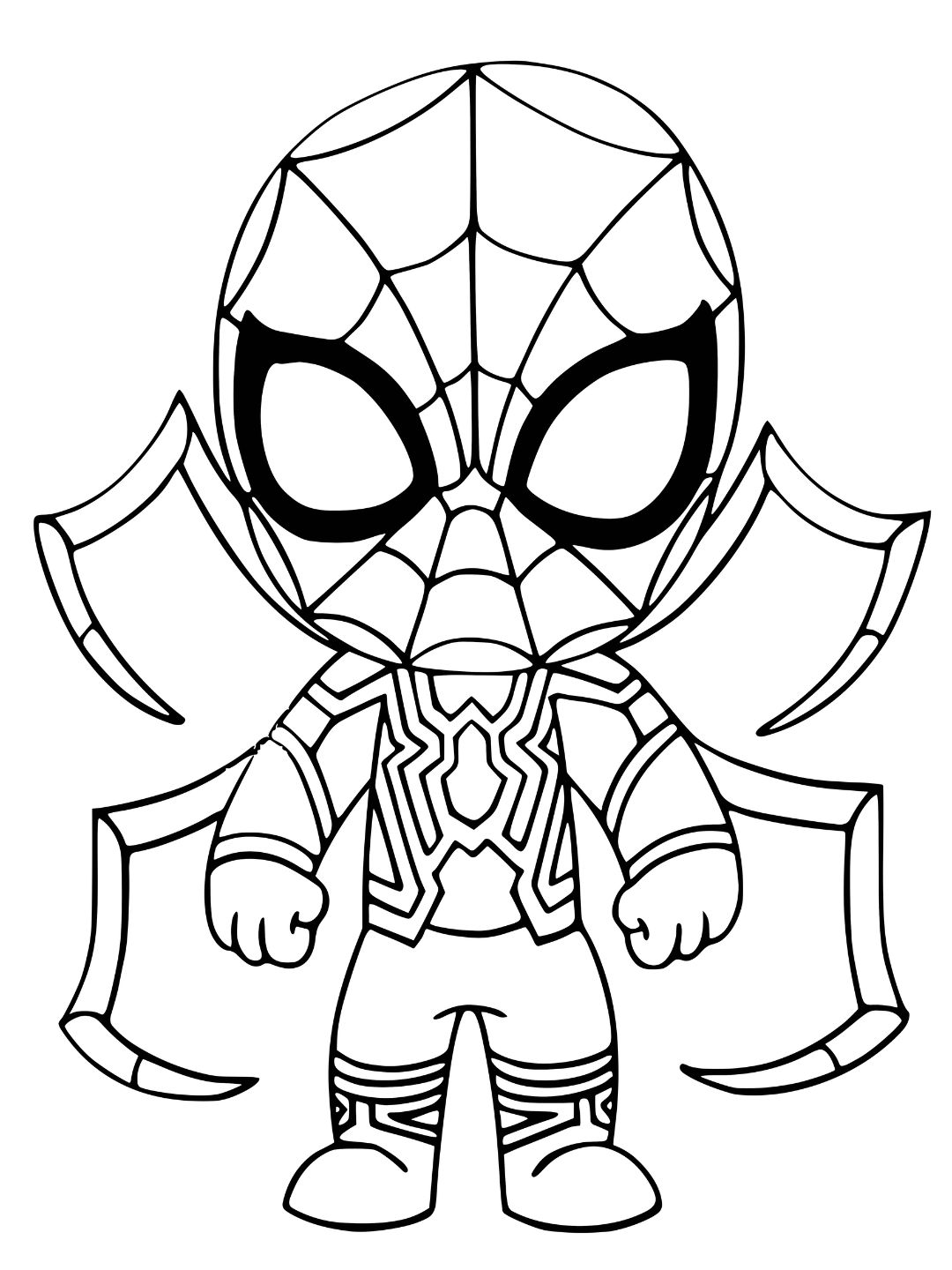 desenho homem aranha preto para colorir
