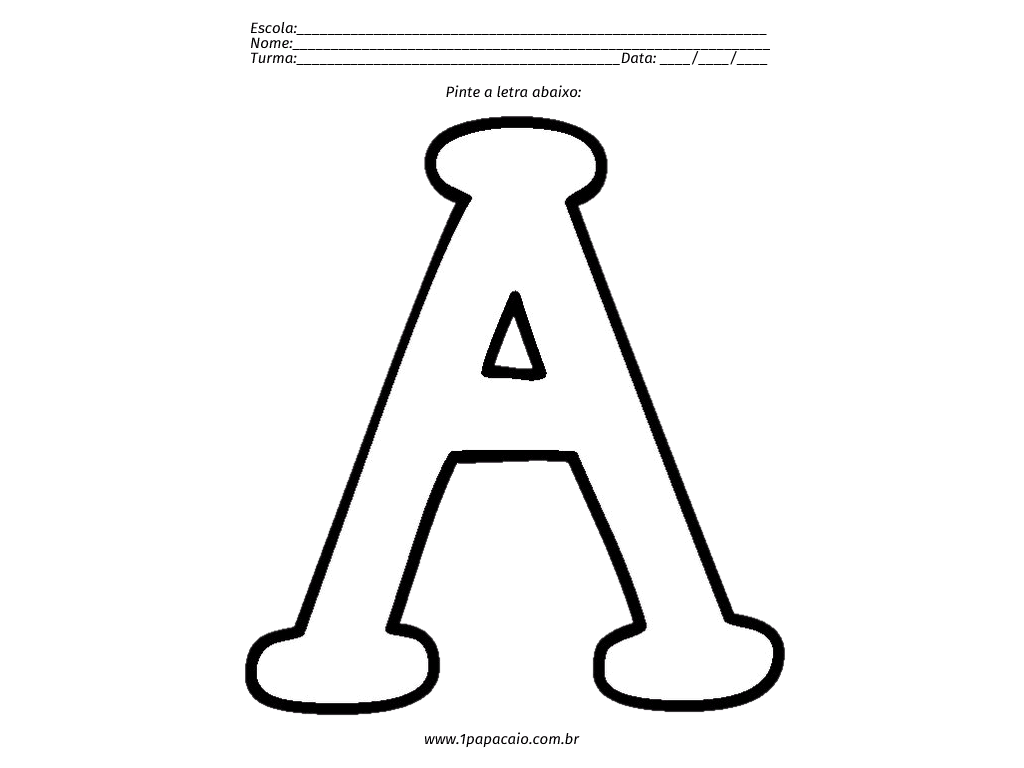 desenho para colorir letras do alfabeto