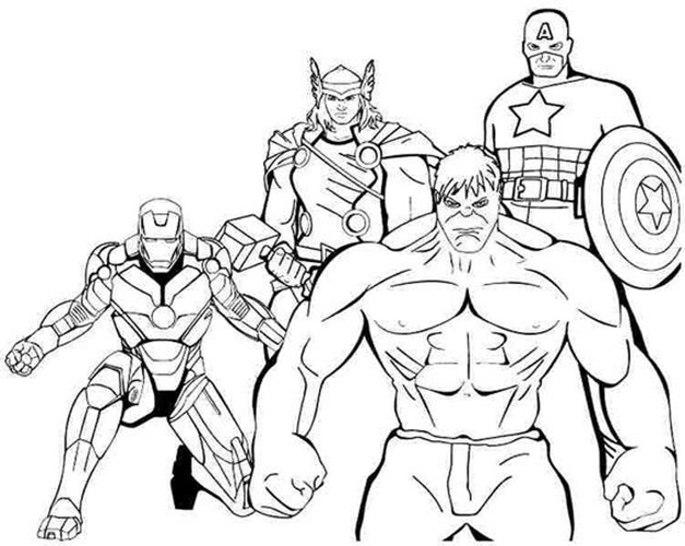 desenho vingadores para colorir