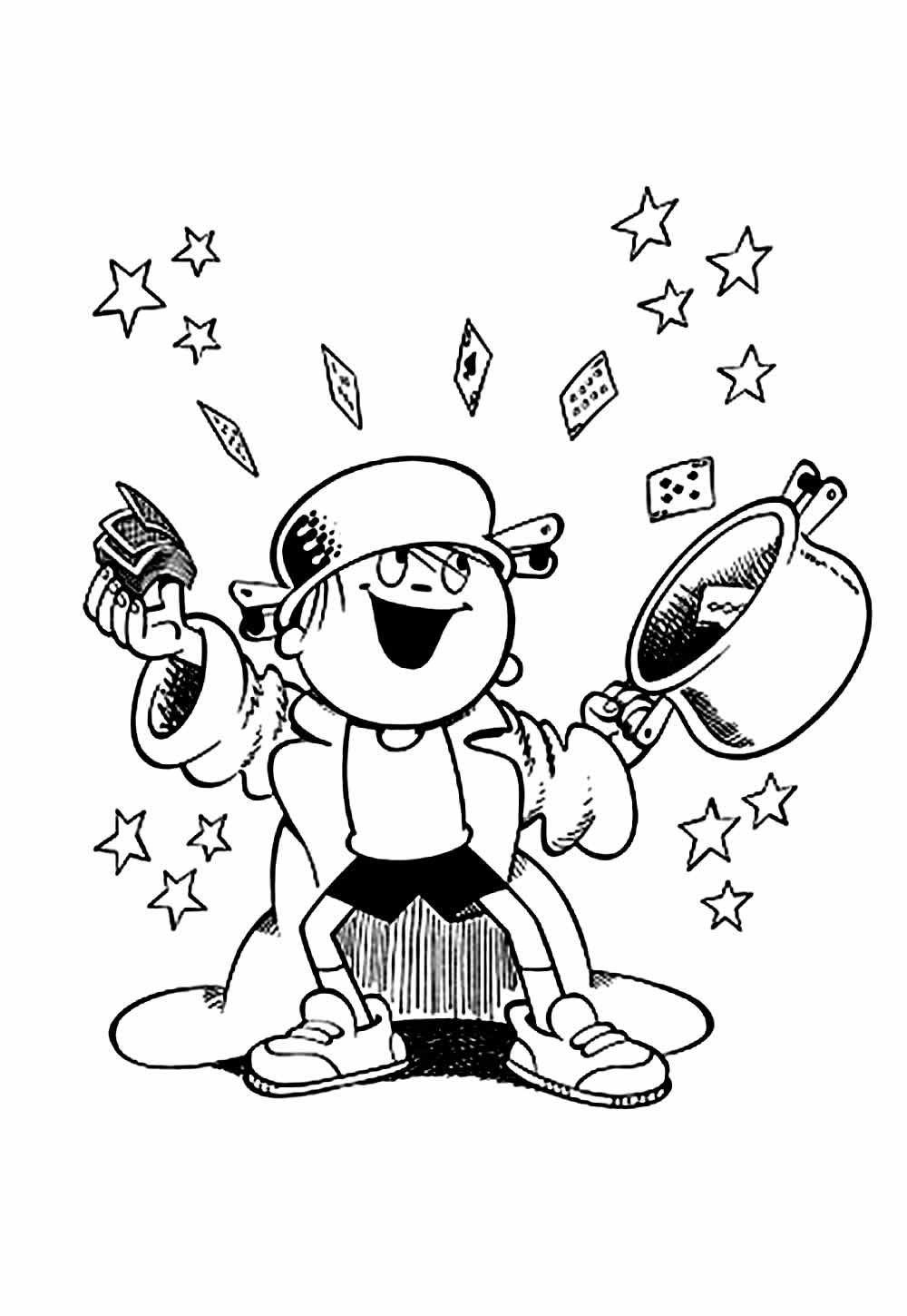 atividade para colorir menino