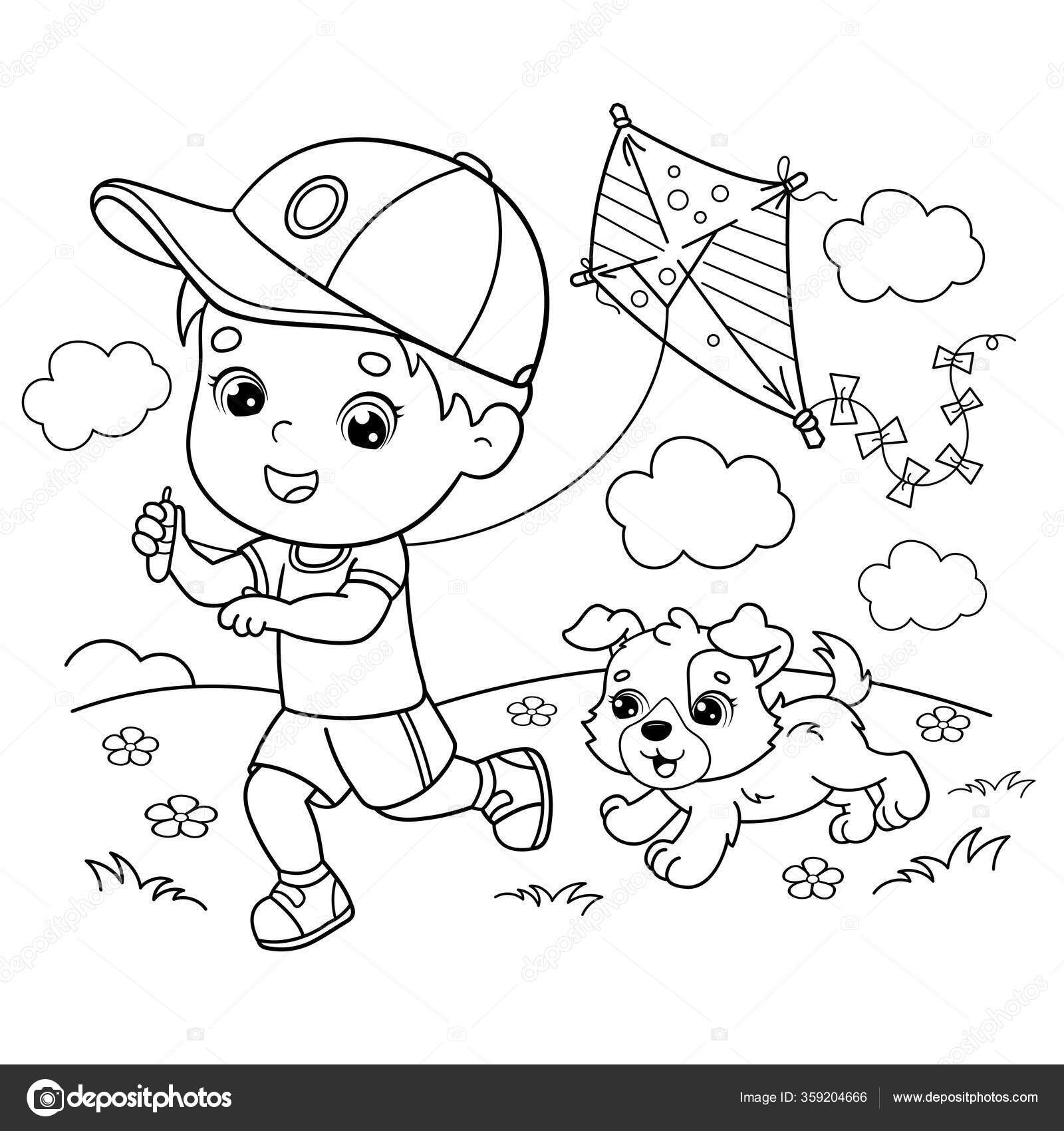 desenho de menino tema espaço