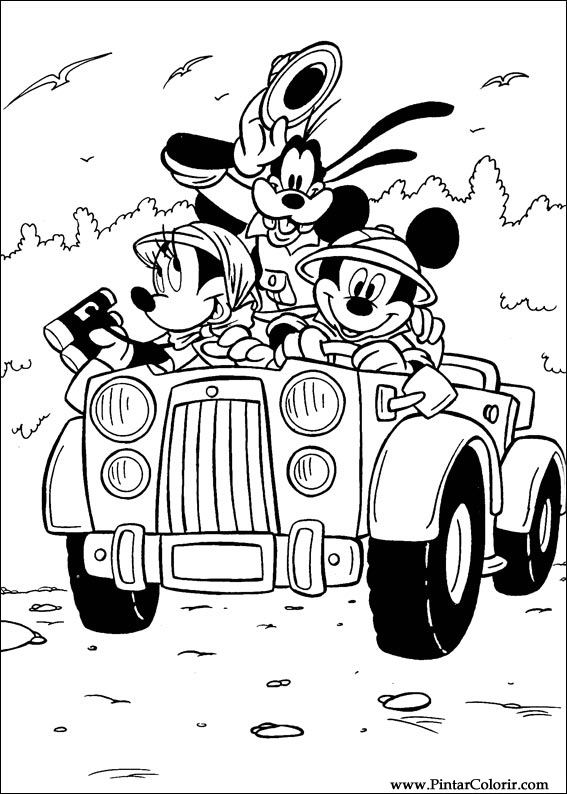 mickey e minnie para colorir