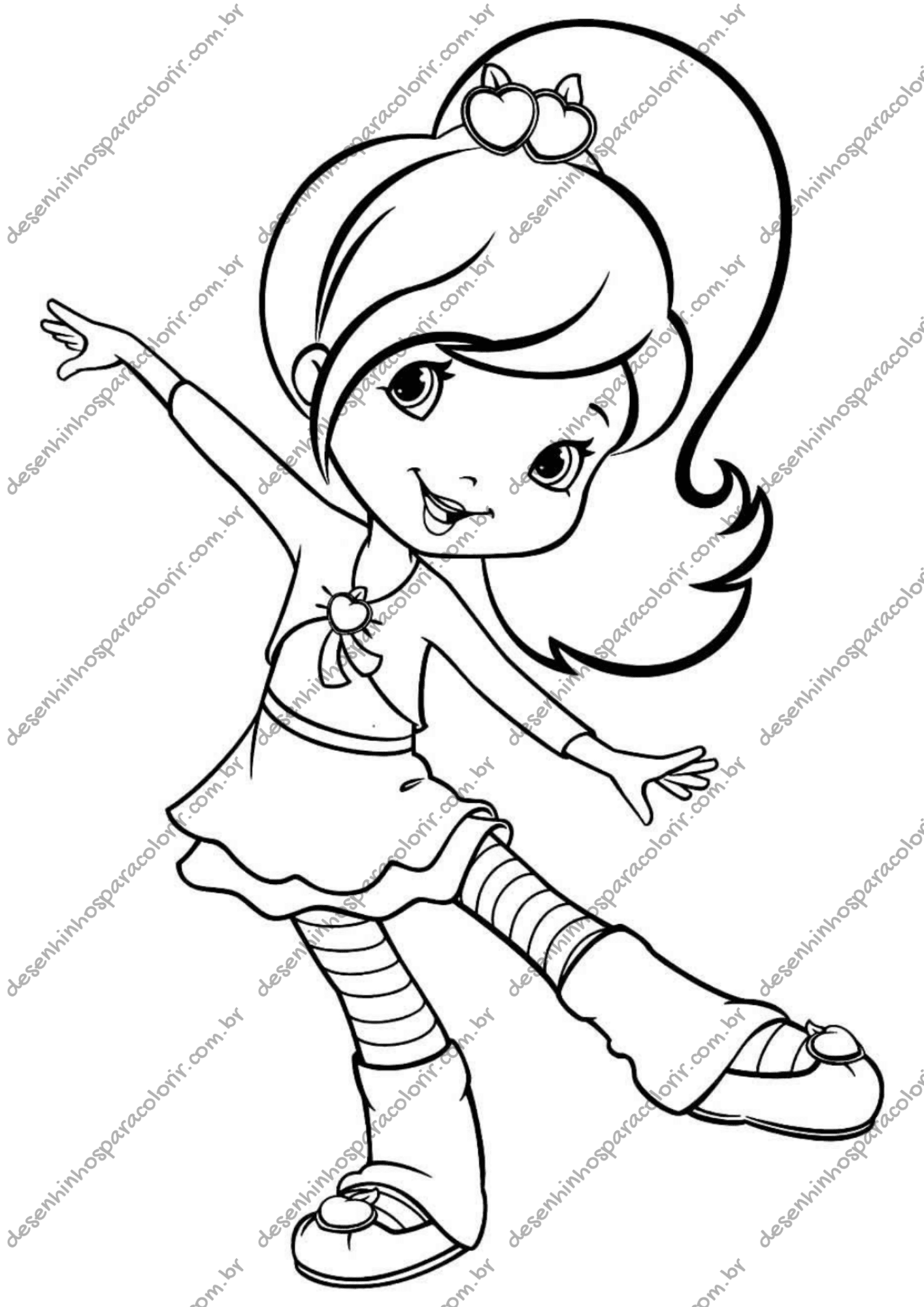 desenho cachinho de framboesa para colorir