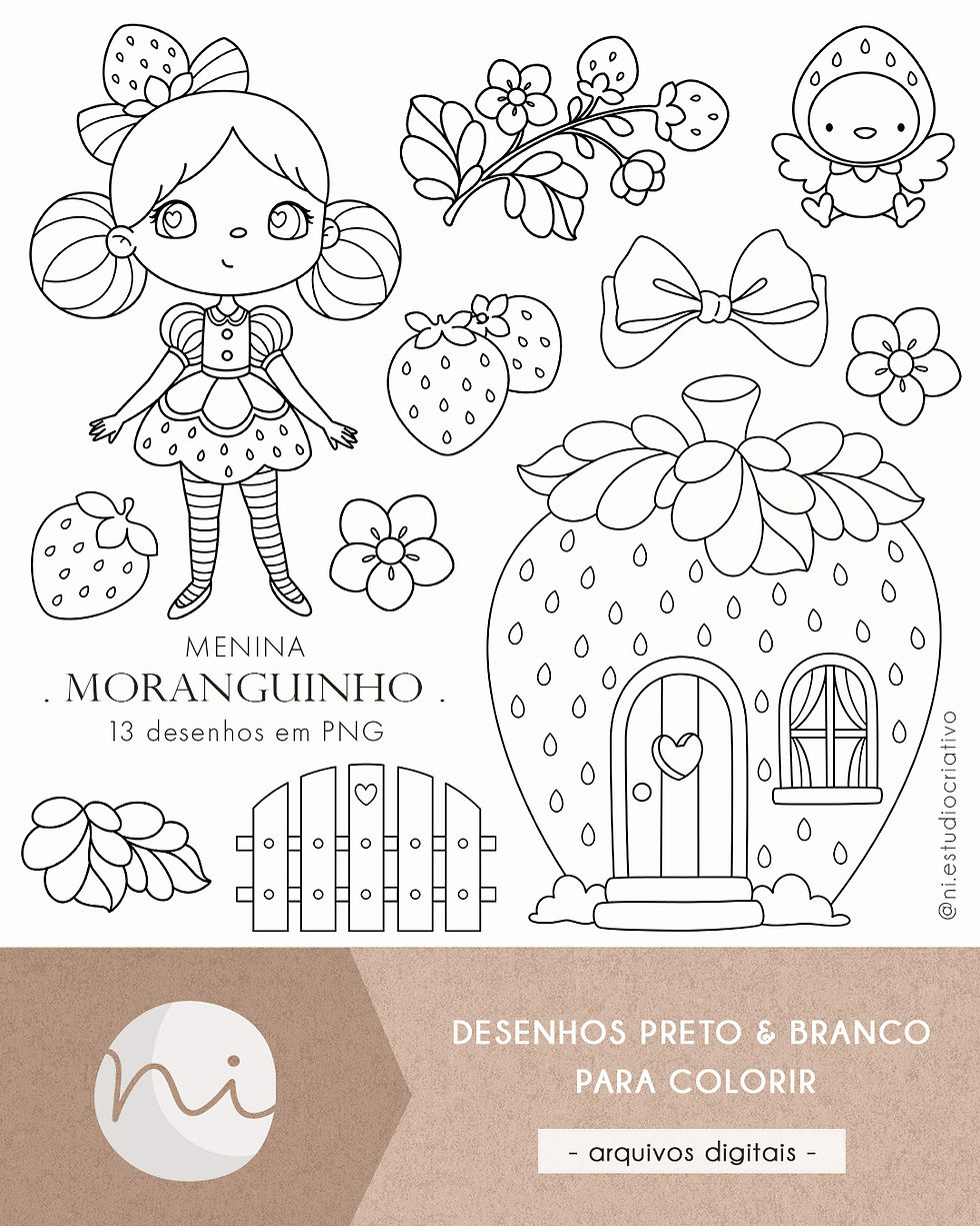 desenho cachinho de framboesa para colorir