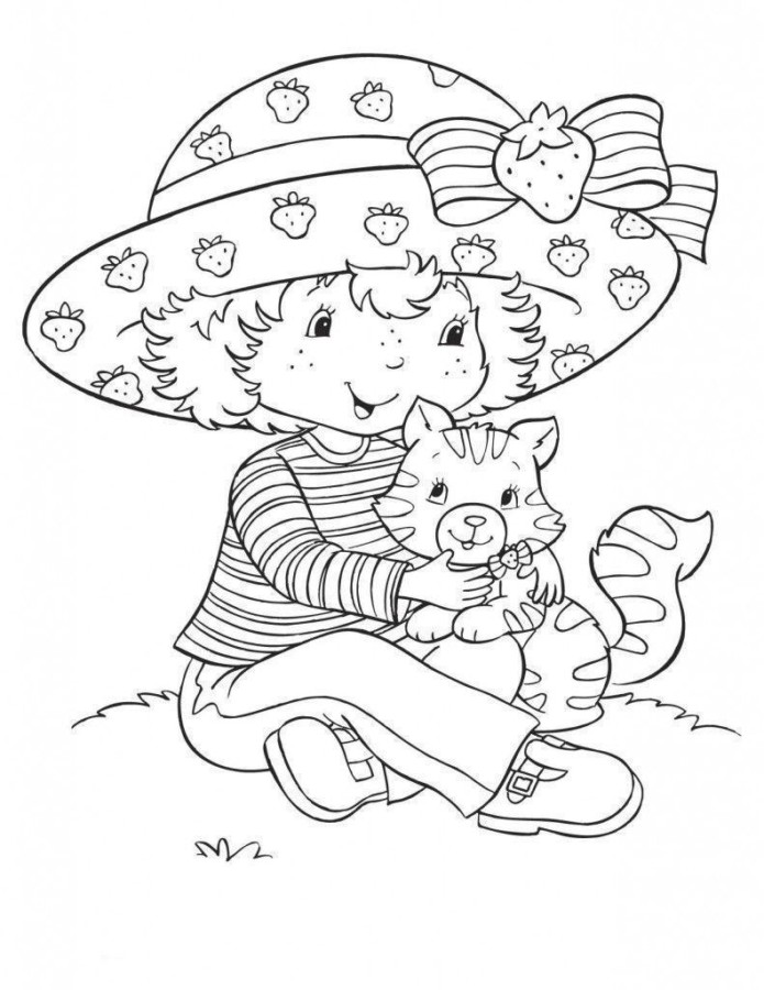 moranguinho vintage para colorir