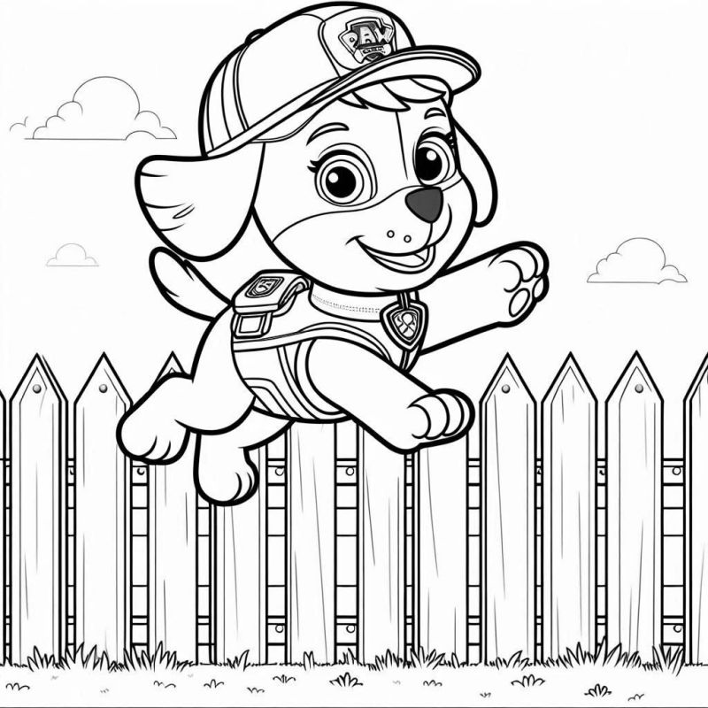 desenhos patrulha canina para pintar