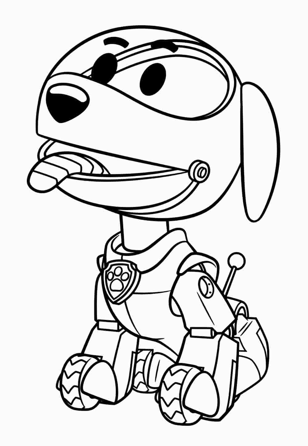 cenas de ação patrulha canina para colorir