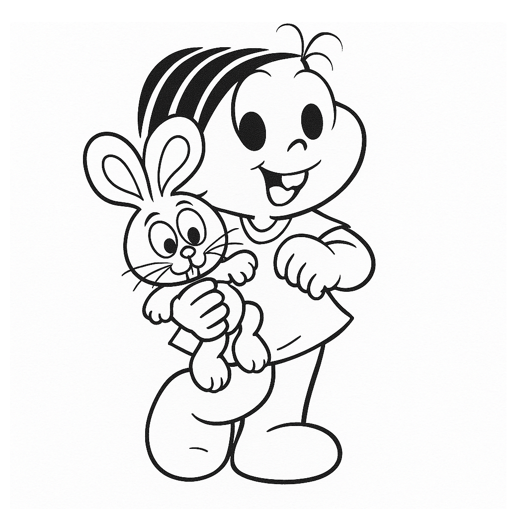 desenho para colorir turma da monica