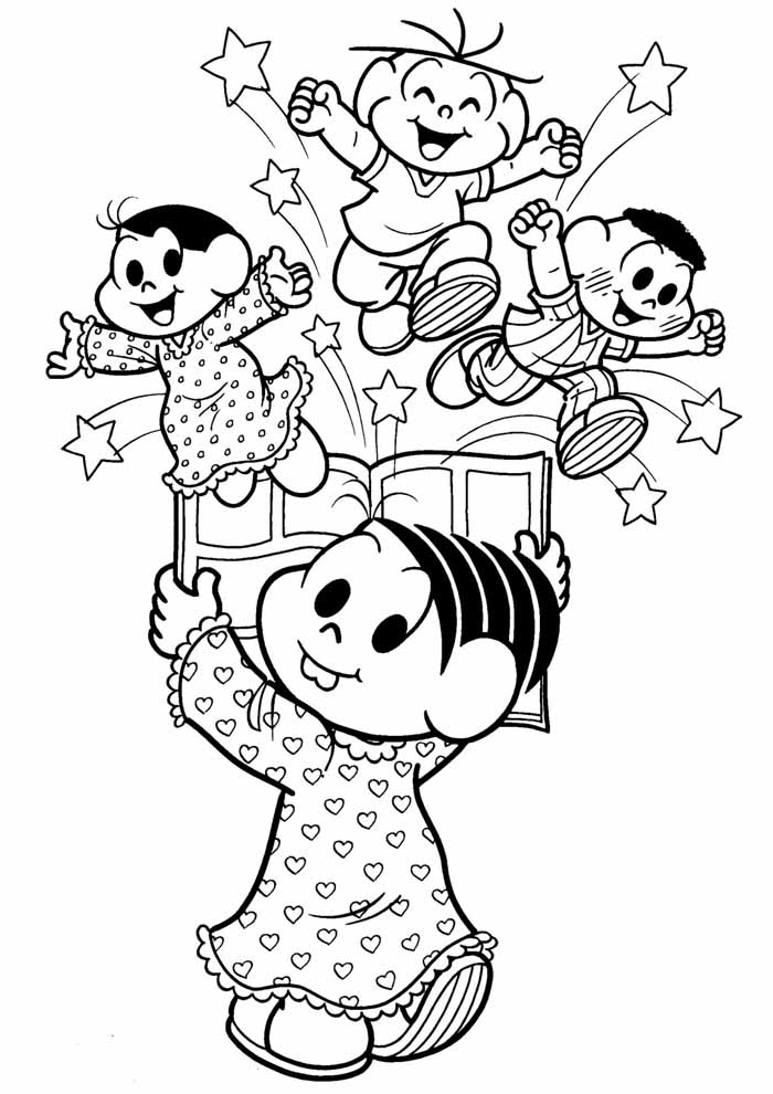 melhores desenhos turma da mônica para colorir em família