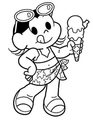 desenho turma da mônica para colorir vs pintura digital