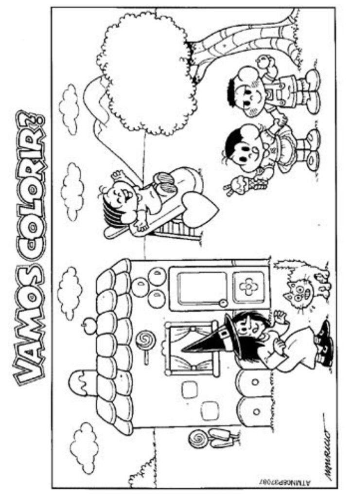 desenho turma da mônica escola vs atividades de alfabetização