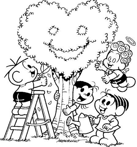 desenho turma da mônica escola vs atividades de alfabetização