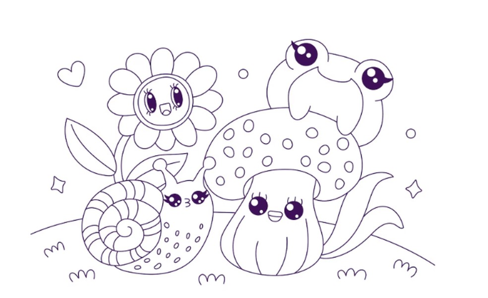 desenhos de princesas vs desenhos kawaii para colorir