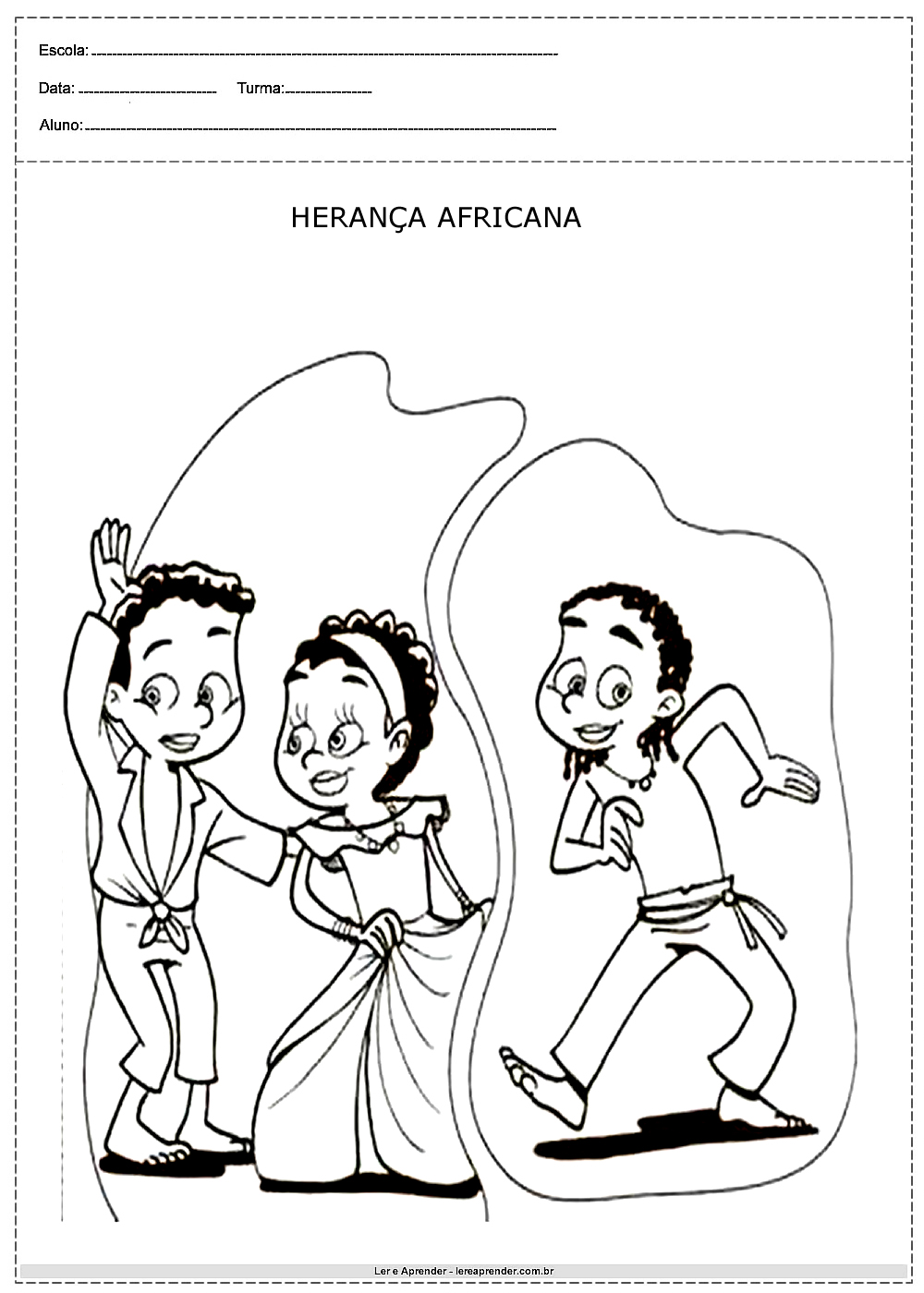 desenhos de capoeiristas para colorir