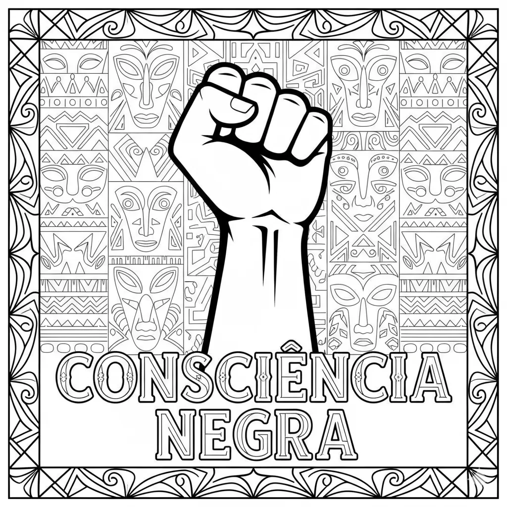 pintura de símbolos africanos