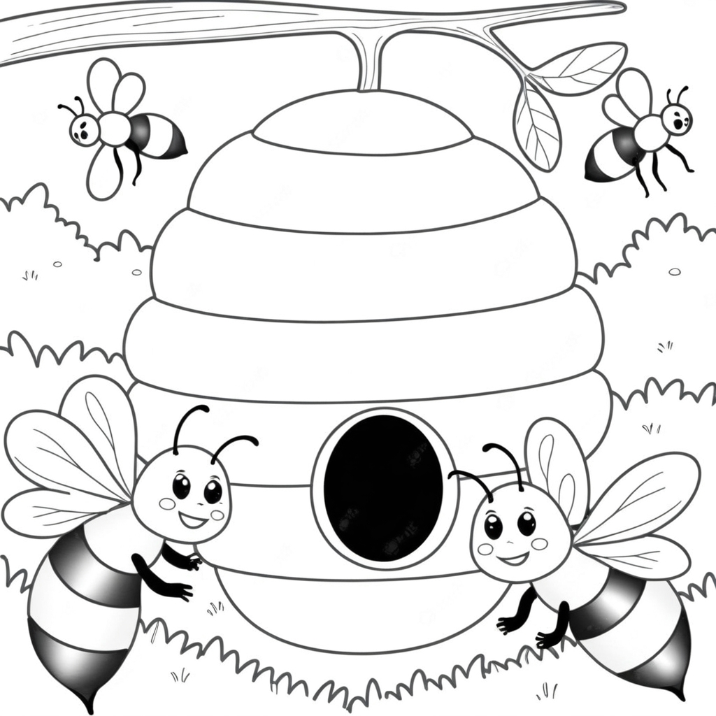 desenhos de abelhas fofinhas para colorir