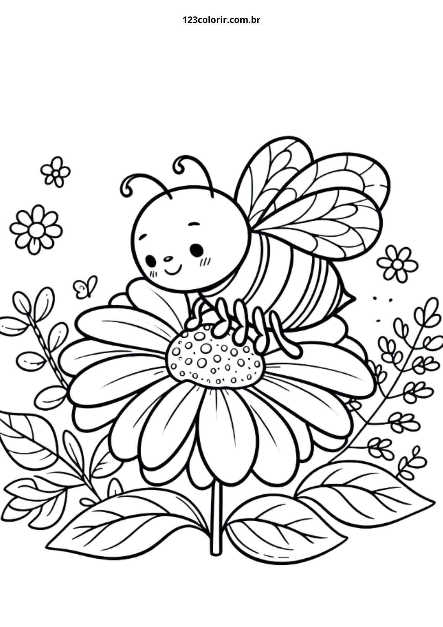 desenhos de abelhas e colmeias para colorir