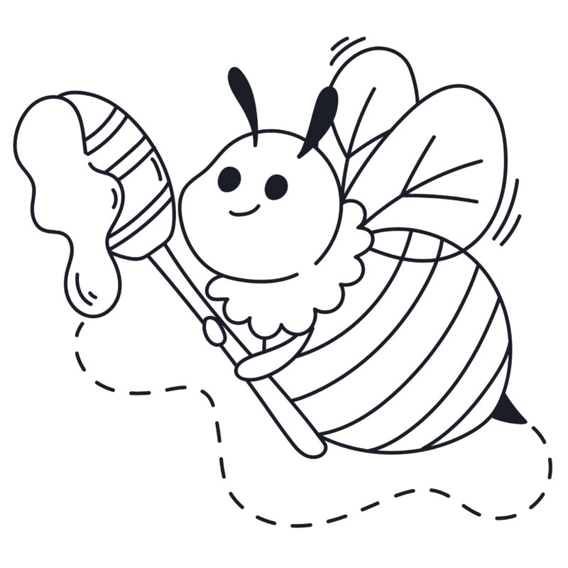 desenhos de abelhas realistas para colorir