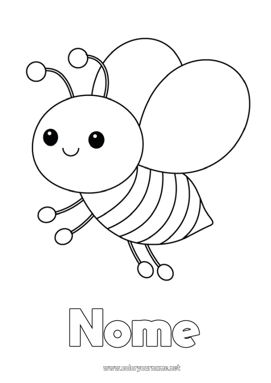 desenhos de abelhas para imprimir e colorir