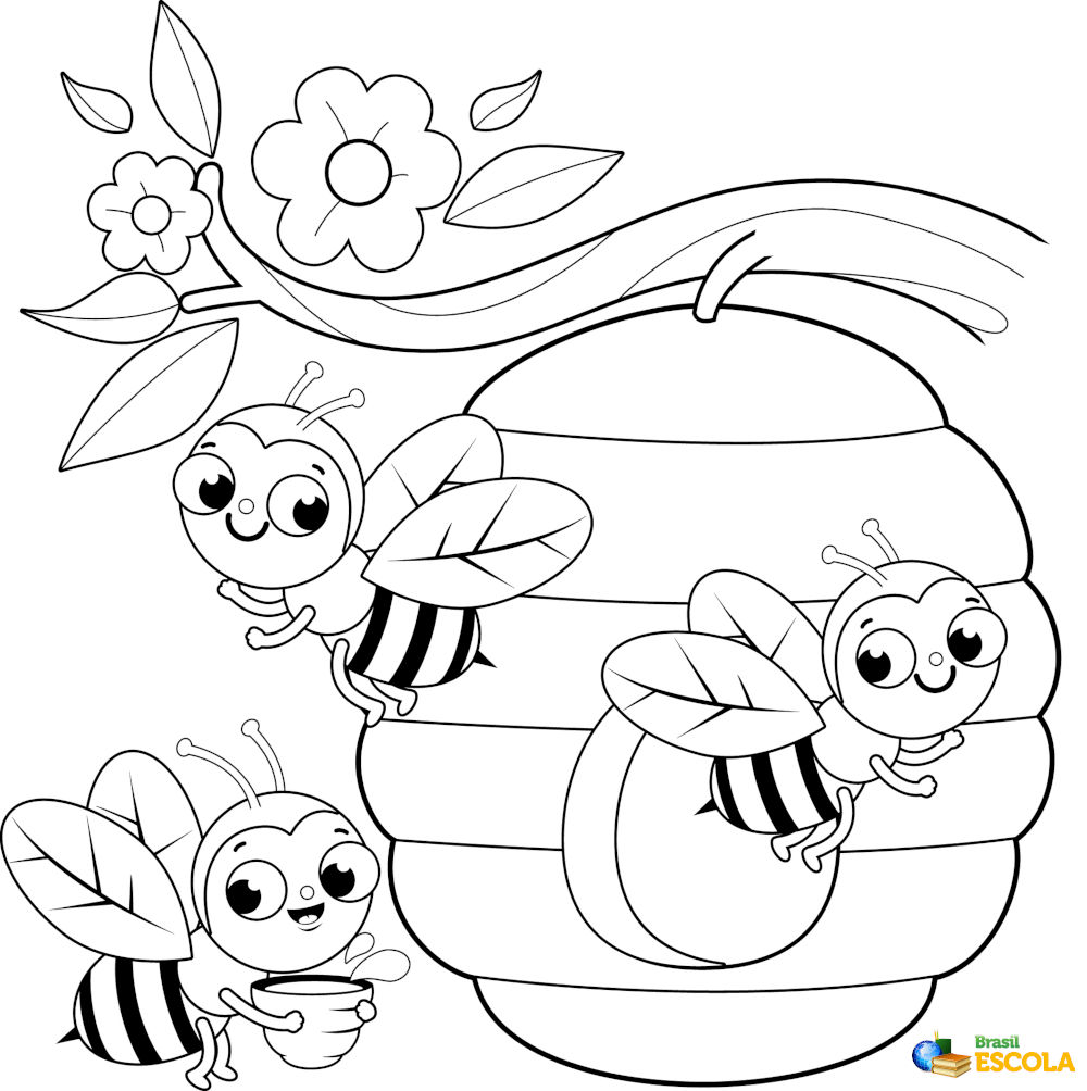 desenhos de abelhas para trabalhos escolares