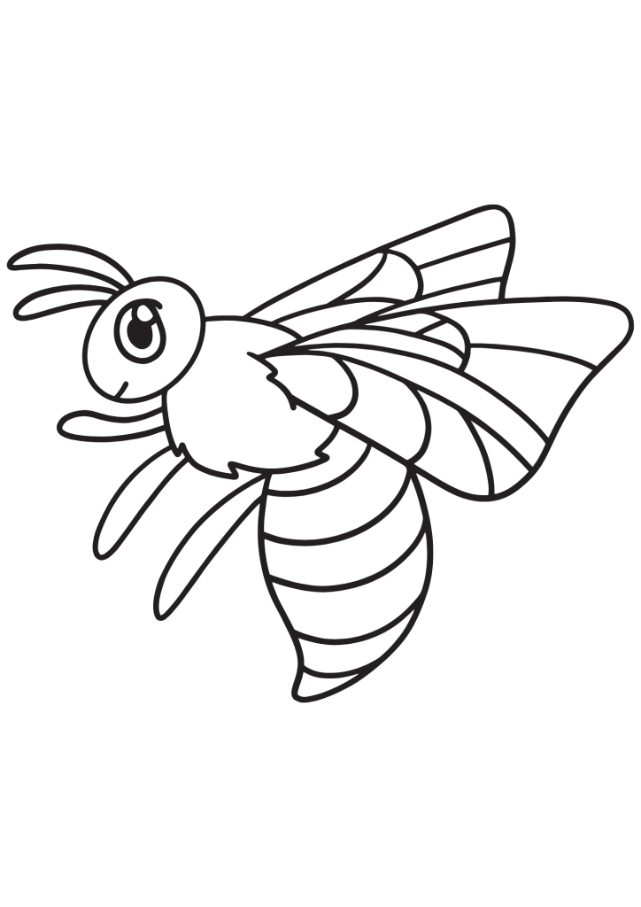 desenhos de abelhas e flores para colorir