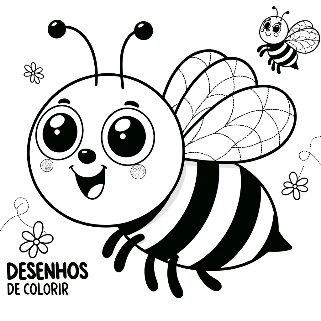 desenhos de abelhas fofinhas para colorir