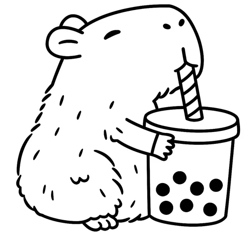desenho de capivara para imprimir