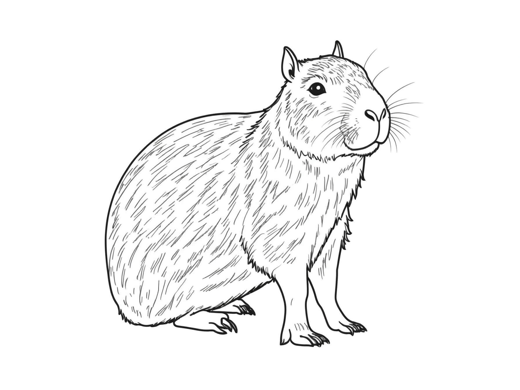 desenho de capivara para imprimir
