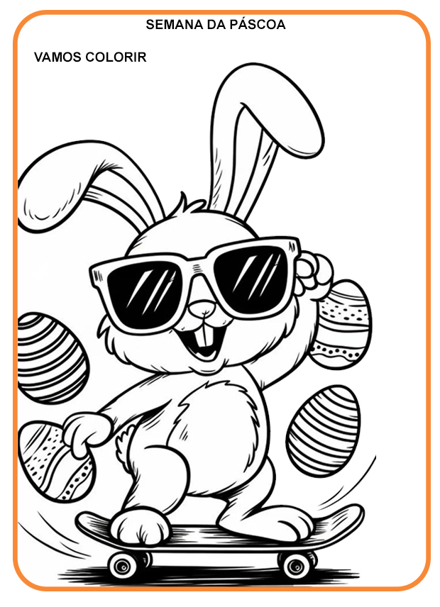 desenhos de páscoa para colorir com tema de floresta encantada