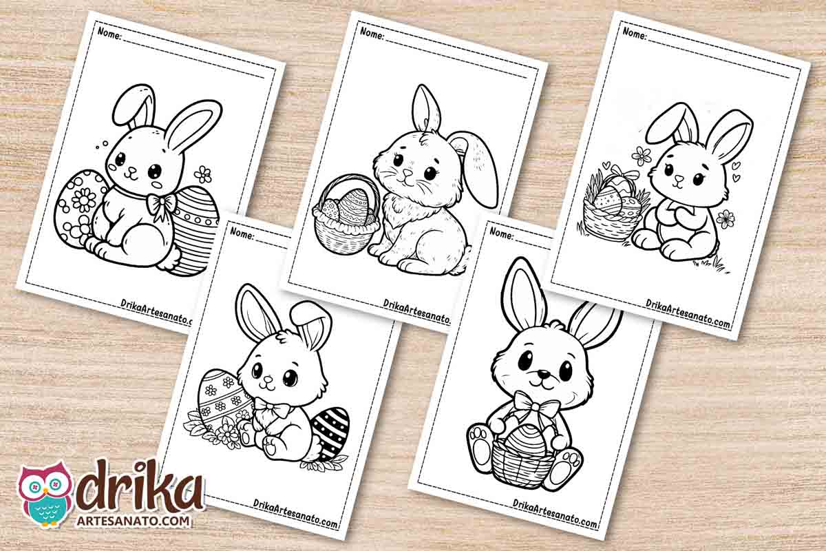 desenhos de páscoa para colorir vs. desenhos digitais